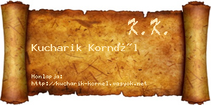 Kucharik Kornél névjegykártya